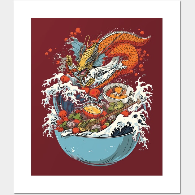 The great sushi dragon Wall Art by obstinator